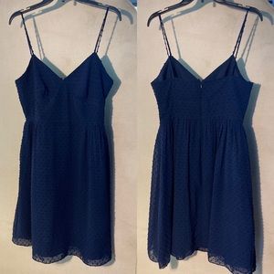 NWT J Crew navy blue spaghetti strap dress size 10